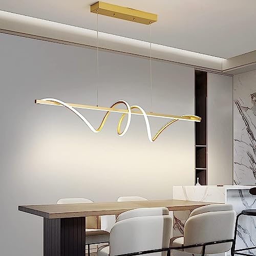 Mikeru Lampadario a Sospensione per Soggiorno, 100cm Con Funzione Memoria 3 Temperature Di Colore (3000k, Luce Bianca Calda, 4500k, Luce Neutra, 6000k, Luce Bianca Fredda) per Sala Da Pranzo