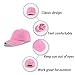 LANGZHEN Unisex Baseball Cap 100% Cotton Fits Men Women Washed Denim Adjustable Dad Hat(Pink, Large)