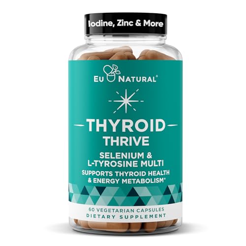 Thrive Energy Support – Naturally Fight Fatigue, Balance Hormones, Promote Focused Energy – Zinc, Selenium, Iodine – 60 Vegetarian Soft Capsules