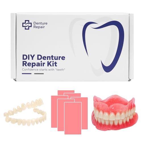 Do It Yourself Dentures Fake -Teeth Top and Bottom Temporary Teeth - Denture Kit for Women and Men