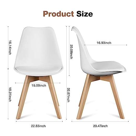 Mid-Century Modern Dining Chairs Set of 4