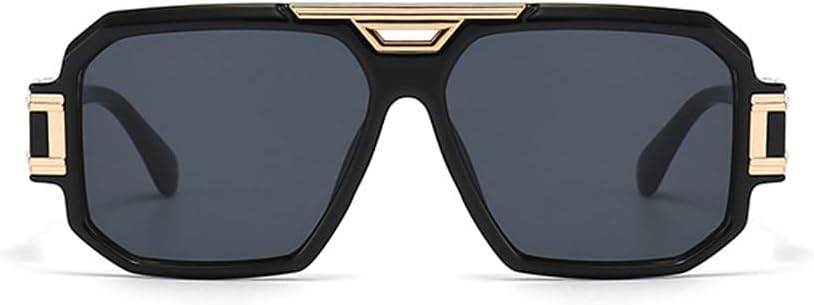 Junsika Retro Oversized Sunglasses for Men Women Fashion Vintage Square Aviator Designer Shades Sunglasses - Image 2