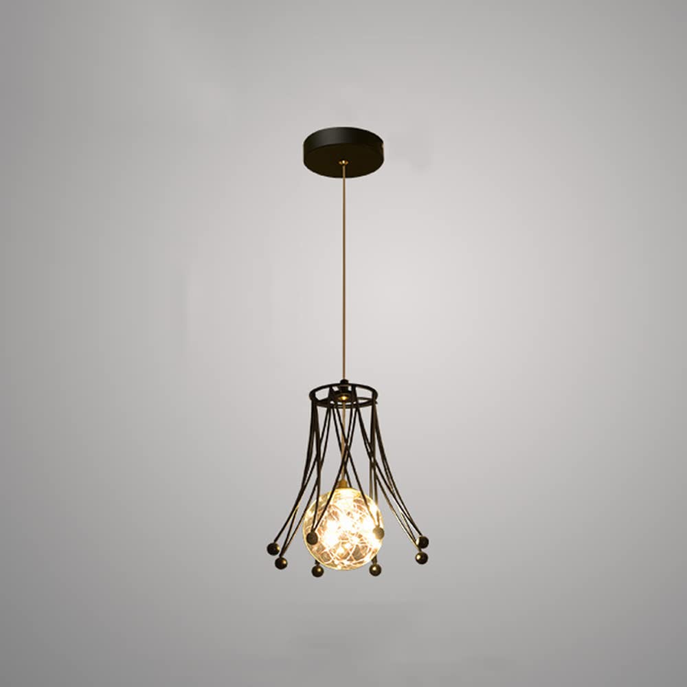 Lampe suspendue LED dimmable en verre et métal pour un éclairage sur mesure