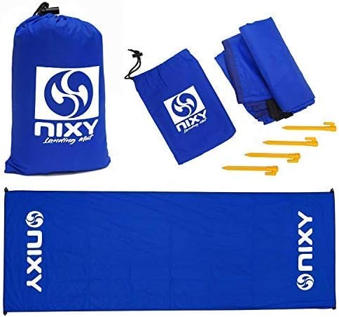 NIXY Landing Mat Ground Sheet 142" x 57", Quick Drying, Durable, Sand and Dirt Resistant, Nylon, Best for Water Gear, Royal Blue