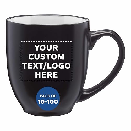 Juego de 100 mugs personalizados de cerámica 16 oz miniatura 1