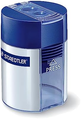 STAEDTLER 더블 홀 욕조 연필깎이: 표준 흑연 및 색연필용 듀얼 사이즈 수동 샤프너 - 컴팩트한 디자인 - 교실, 가정, 사무실 및 아트 스튜디오에 이상적 — 사진 4