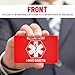 Diabetes Medical Alert Wallet Card, Credit Card Size, Diabetic Supplies for Emergency Identification, Medical Supplies & Equipment for Diabetes Care, Set of 2