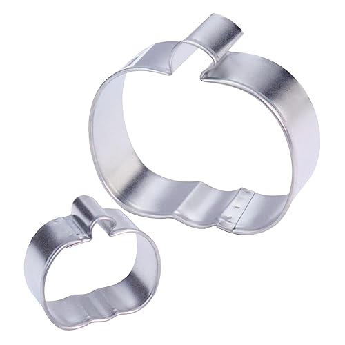 PME SC614 Set di 2 Tagliapasta di Zucca di Halloween per Cookie e Torte, Acciaio Inossidabile, Argento, 2 unità