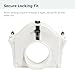 Drive Medical RTL12027RA 2-in-1 Raised Toilet Seat with Removable Padded Arms, Standard Seat