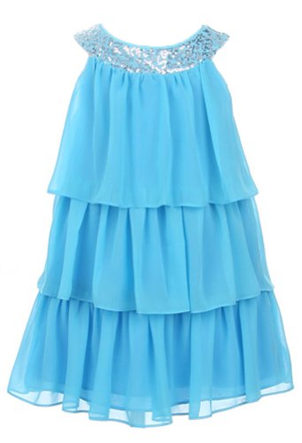 Sweet Kids Girls Triple Tiered Chiffon Dress