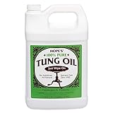 HOPE'S 100% Pure Tung Oil, Waterproof Natural Wood Finish and Sealer, 128 Fl Oz