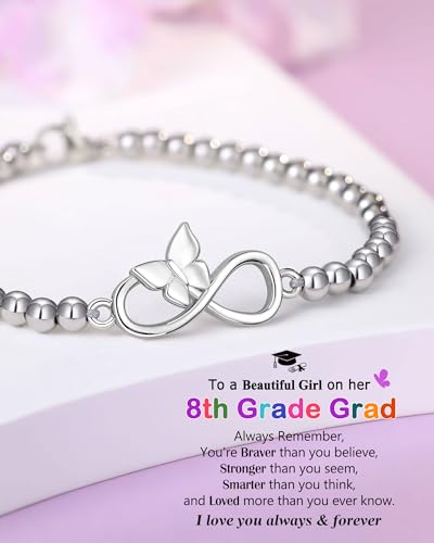 UPROMI 5th Grade/8th Grade Graduation Gifts for Girls Class Of 2024 Graduation Gifts Butterfly Bracelet2
