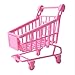 Produktbild Mini Einkaufwagen aus Plastik Rosa Lippenstift Largerung Organizer Aufbewahrungsbox Supermarkt Schubkarre für Kinder Gitterwagen Spielzeug Einkaufstrolley,10cm 12cm 6cm