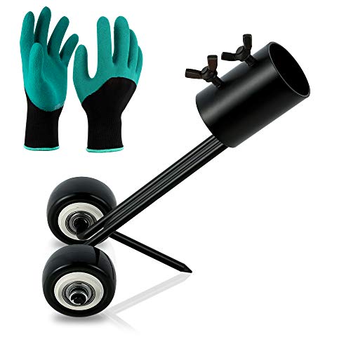 Ewalite Weed Puller Stand Up Weeder Strong Metal Manual Weeds Hand Tool Crack and Crevice Weeding Tools Root Removal for Garden Backyard Driveways Sidewalk Attachment