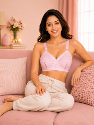 Image of SONA Perfecto Cotton Bra for Woman Full Coverage Everyday Non-Padded Wirefree