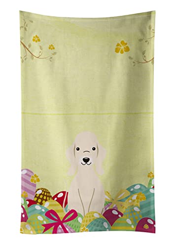 Caroline's Treasures BB6091KTWL Easter Eggs Bedlington Terrier Sandy Kitchen Towel Dish Cloths Guest Hand Towel Decorative Bathroom Towel for Face,Tea, Dishcloth, Kitchen and Bath