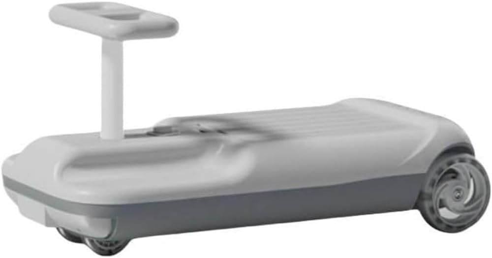 Non-Powered Model Go Kart for Kids, Rocking Car, Built-in Storage Space, Fun Ride Toy for Indoor and Outdoor Use, Slide-On, No Electric, Anti-Tilt (Light Grey)