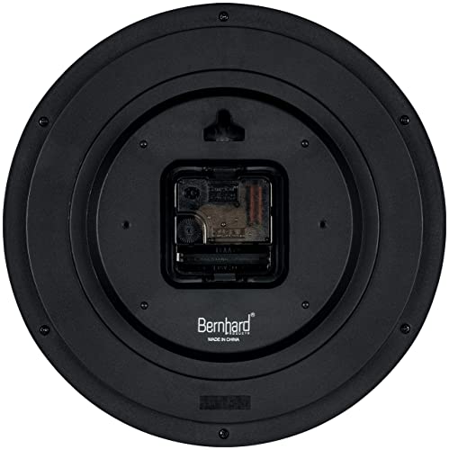 Bernhard Products Vintage Brown Wall Clock Silent Non Ticking 12 Inch Quality Quartz Battery Operated Round Decorative Easy To Read For Home Kitchen Living/Dining Room Bedroom Office Classroom School #TOP7