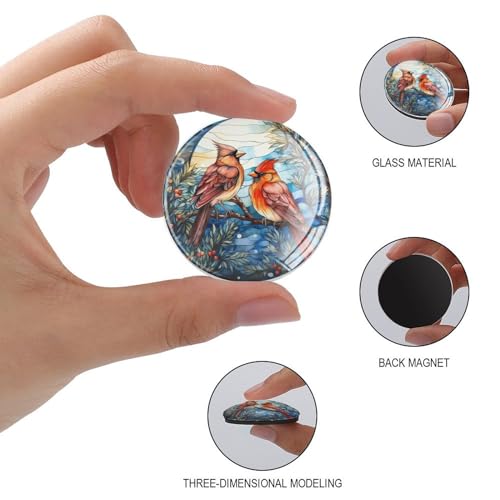 Imanes pequeños fuertes de vitral rojo para pizarras blancas 3