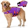 Lelepet Dog Life Jacket, High Flotation Dog Life Vest for Swimming, Boating, Ripstop Reflective Pet Swim Vest for Small Medium Large Dogs Pool Floats Adjustable Swimming Vest for Dogs Water Safety