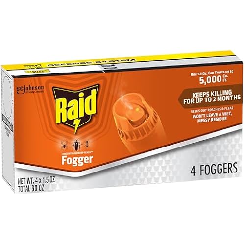 Raid Concentrated Deep Reach Pest Killer & Roach Fogger, 1.5 fl oz, 4 Count