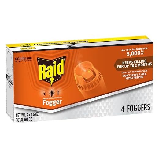 Raid Concentrated Deep Reach Pest Killer & Roach Fogger, 1.5 fl oz, 4 Count