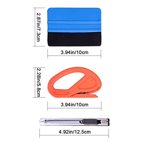 Huture 14pcs Wrapping Folder Tool Squeegee Set Vehicle Window Tint Application Tools Kit Car Zippy Vinyl Cutter Knife Utility Knife and Blades for Installing Contact Paper Self-Adhesive Film