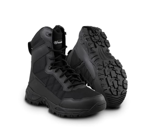 Image of Smith & Wesson - Scout 8 inch Hot Weather Side-Zip Boot, Breathable Lightweight Tactical Outdoor /Motorcycle /Hiking Footwear