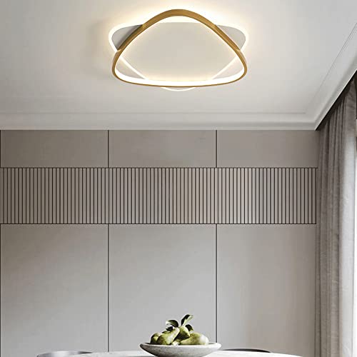 Plafonnier encastré LED ultra-mince au design scandinave double couche dorée - 6