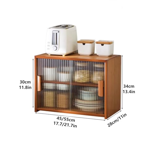 Almacenamiento independiente para comedor y cocina con elegante vitrina de cristal 3