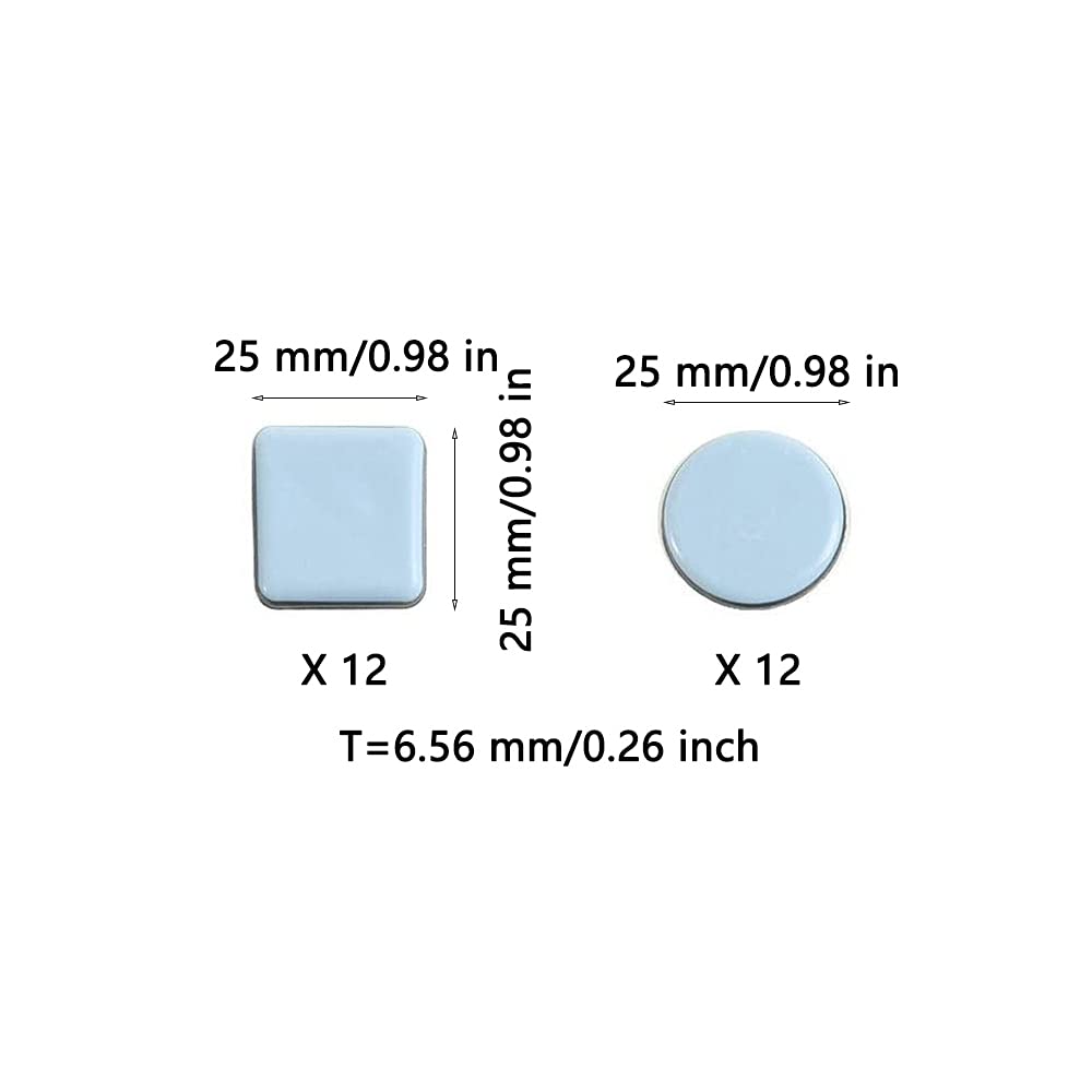 24 Feltrini In Teflon Con Viti – Perfetti Per Mobili Pesanti, Scivolano Silenziosi E Proteggono Pavimenti E Sedie (25×25×7 Mm)