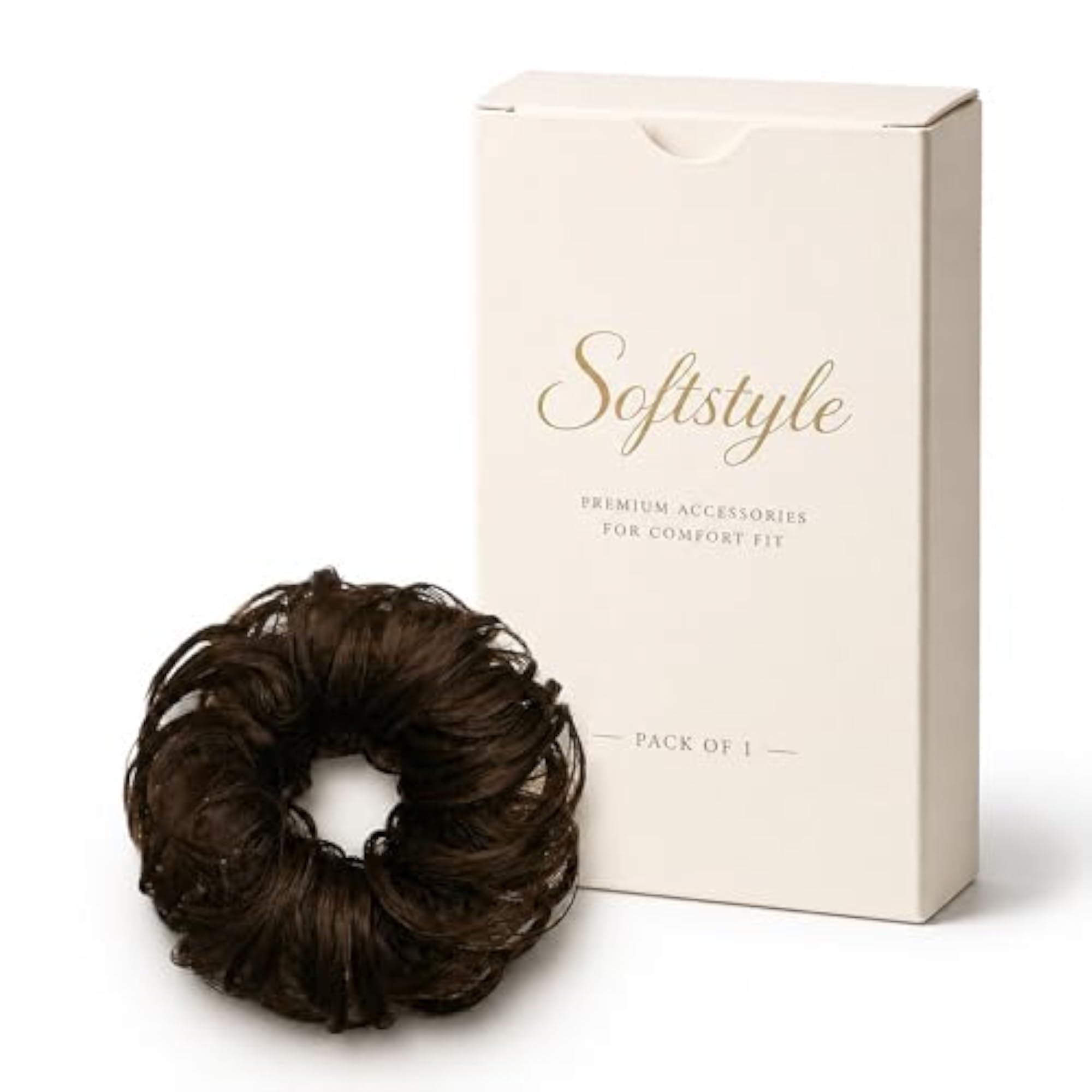 Messy Curly Hair Bun Maker Scrunchies for Women, Black