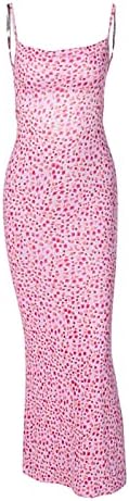 Y2k Floral Print Spaghetti Strap Bodycon Maxi Dress for Women Summer Cotton Midi Dress Sexy Backless Long Dresses Streetwear