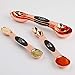 Magnetic Measuring Spoons Stainless Steel Copper Plated Rose Gold Dual Side for Dry and Liquid Ingredients Set of 5