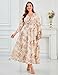 EYWOL Plus Size Wedding Guest Dresses for Women: Plus Size Cocktail Dress with Sleeves - Maternity Dress for Photoshoot - Spring Dresses for Women 2026 Brown