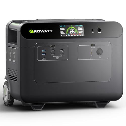 GROWATT 3686Wh Extra Battery for HELIOS 3600 Portable Power Station, LiFePo4 Expansion Battery, 9 DC...