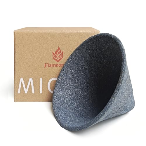 Flameora Ceramic Stone Material One-piece Baked Non-porous Tea Strainer - Loose Tea Straining Stepper - Coffee Precision Filter - Good Companion for Teapots (L)