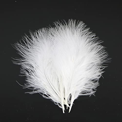 Fluffy Turkey Marabou Feathers For Crafts Diy Earrings Making Dream Catcher Decorations (White) #TOP1