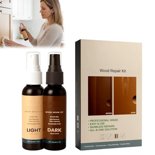 Spwejsr Professional Wood Floor Scratch Repair Cover Nicks and Scratches from Hardwood Floors & Furniture Easy Application Restores Finish Like New Home Repair Solution (1PCS)