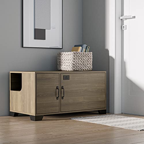Wishive Hidden Cat Litter Box Enclosure, Cat Litter Box Furniture With Doors, Wooden Pet Washroom With Divider, Indoor Cat House For Large Cats, Wooden Cabinet Furniture As Nightstand, End Table #TOP5