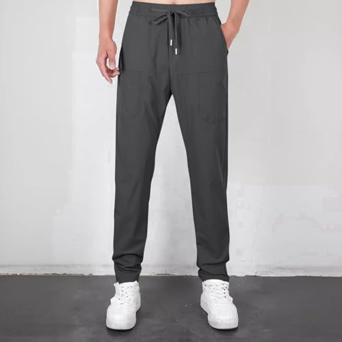ADHOWBEW Mencomfy Cargo Pants Multipants High Stretch 4-Pocket Durable Dry Fit Cargo Breathable Joggers2