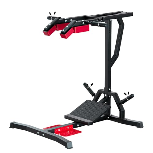 VIVITORY Leverage Squat Calf Raise Machine, Lower Body Training, Hack Squat Machine and Leg Press Machine, Weight Training Home Workout Equipment