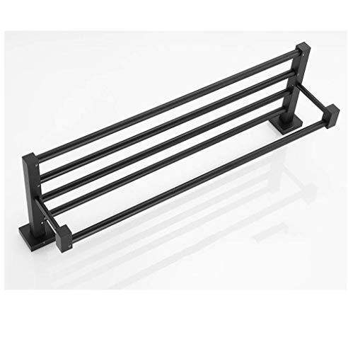Toalla de baño en aluminio tSpace con acabado en pintura negra de doble capa 5