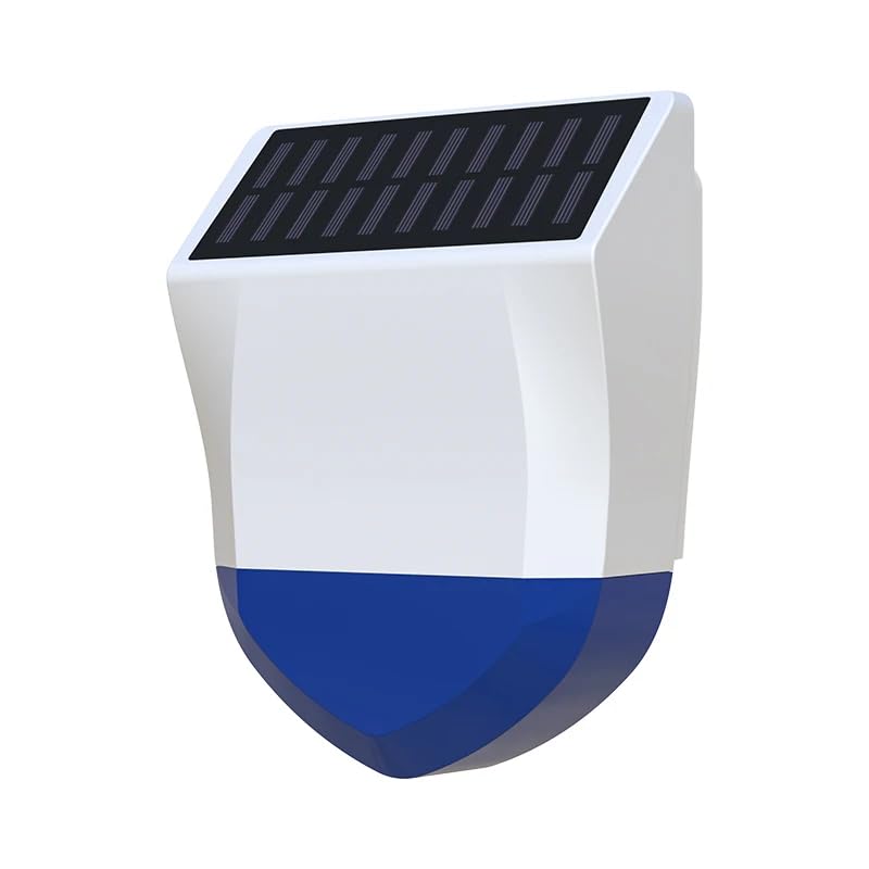 Haozee Alarme Solaire d'extérieur alimentée par l'énergie Solaire et Recharge Via USB, hub Tuya Zigbee requis, Prise en Charge de l'assistant Domestique Zigbee2mqtt, étanche IPX5