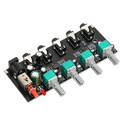 Placa de mixagem estéreo de 4 vias, misturador de som 4 em 1, misturador amplificador de fone de ouv
