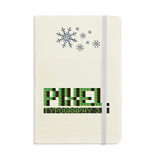 Carnet de notes épais Pihel Typography à motif flocons de neige pour écriture quotidienne