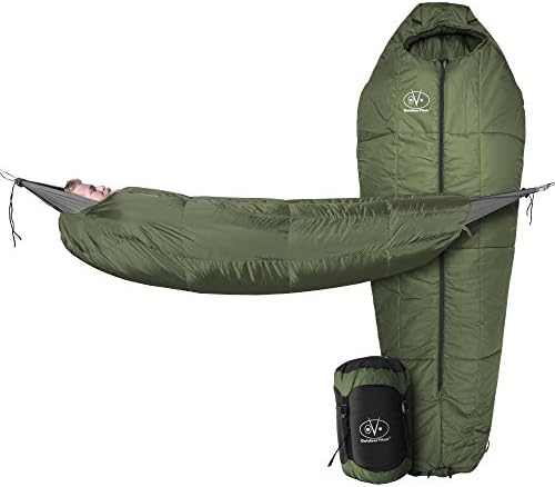 Outdoor Vitals StormLight 15 Degree MummyPod Sleeping Bag for Hammock or Ground Camping, Ultralight Backpacking Sleeping Bag, Compression Bag and Suspension Included