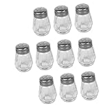 Toyvian Kleiner Salzstreuer 10 Stück Gewürzflaschen für Haushalt Kleiner Salzstreuer aus Glas mit Deckel Schlichtes Design Geeignet für Gruppenessen Geschäfte Restaurants Camping