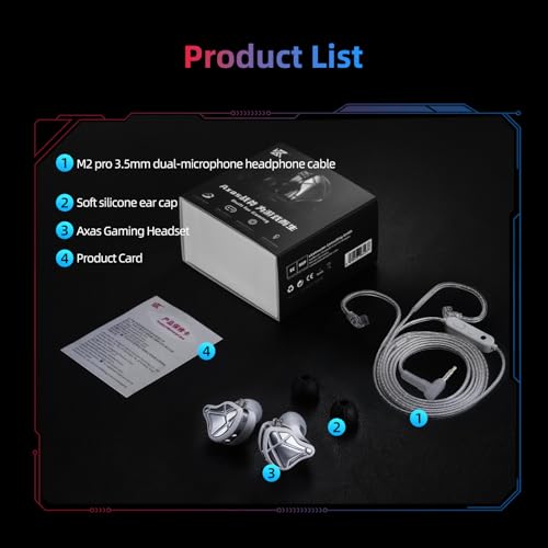 KZ Axas Gaming Earbuds Wired with Mic for PS4 PC Xbox PS5, Noise Isolation IEM for Gaming with Low Latency, Comfort-Fit Earphones for Laptop, Consoles and Mobile (Black, Mic) by KZ - Image 8