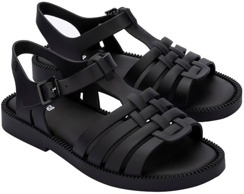 Melissa Possession Fresh Sandal for Women, Matt Black, 8